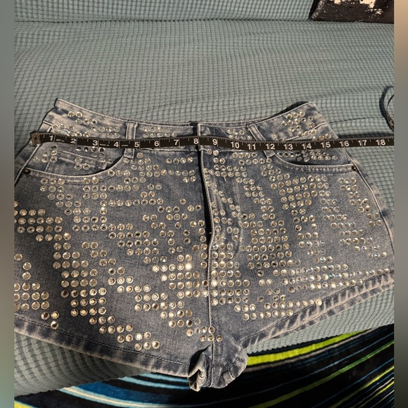 Nasty Gal Zebra Hotfix Denim Short - Picture 6 of 9